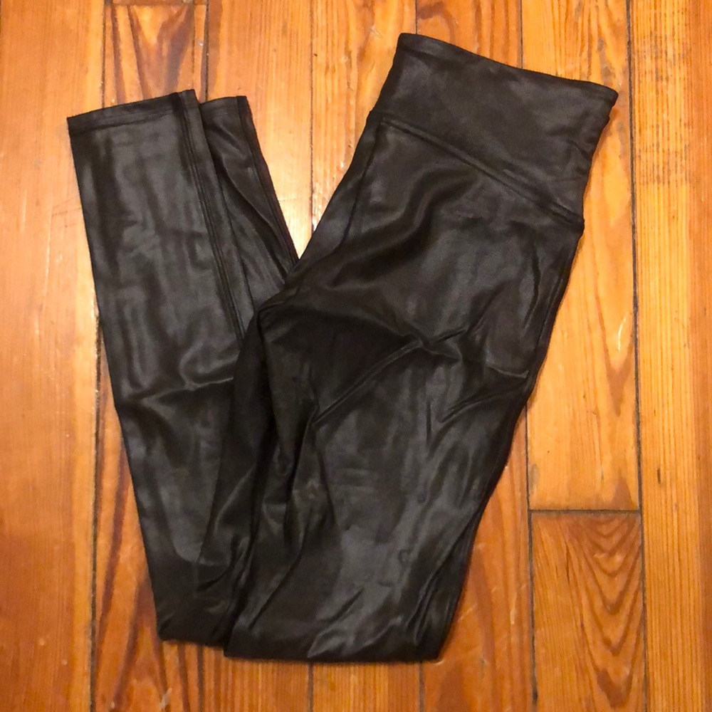 Spanx Faux Leather Leggings, Petite Small